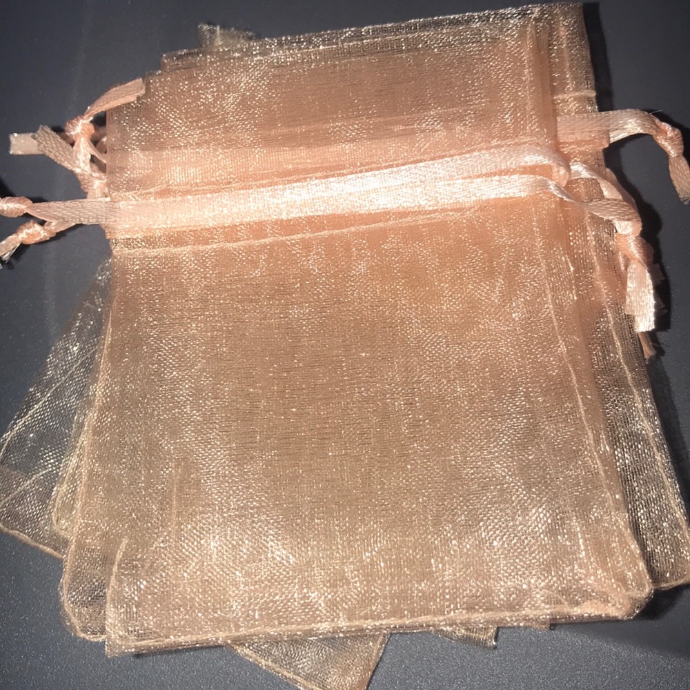 Peach Organza Bags